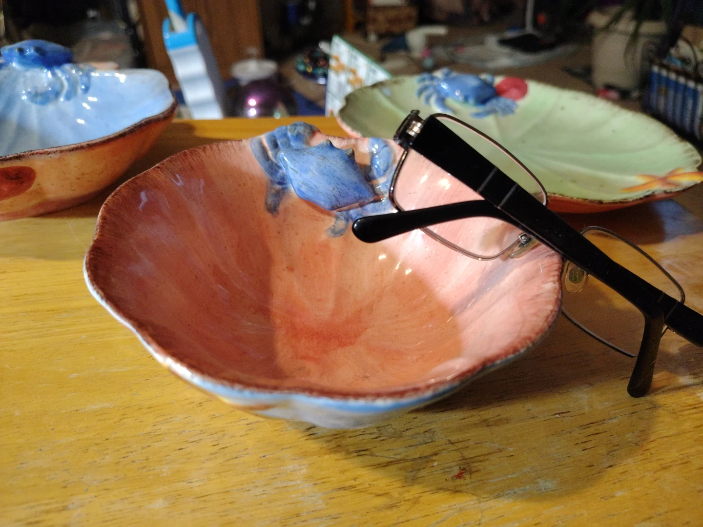 Set of 3 Ceramic Shell & Crab Dishes - photo 4