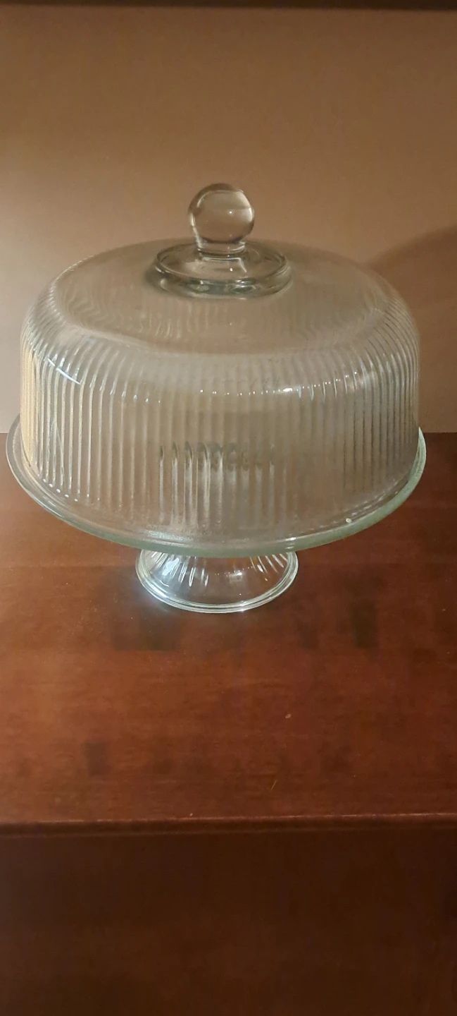 Glass cake stand /punch bowl