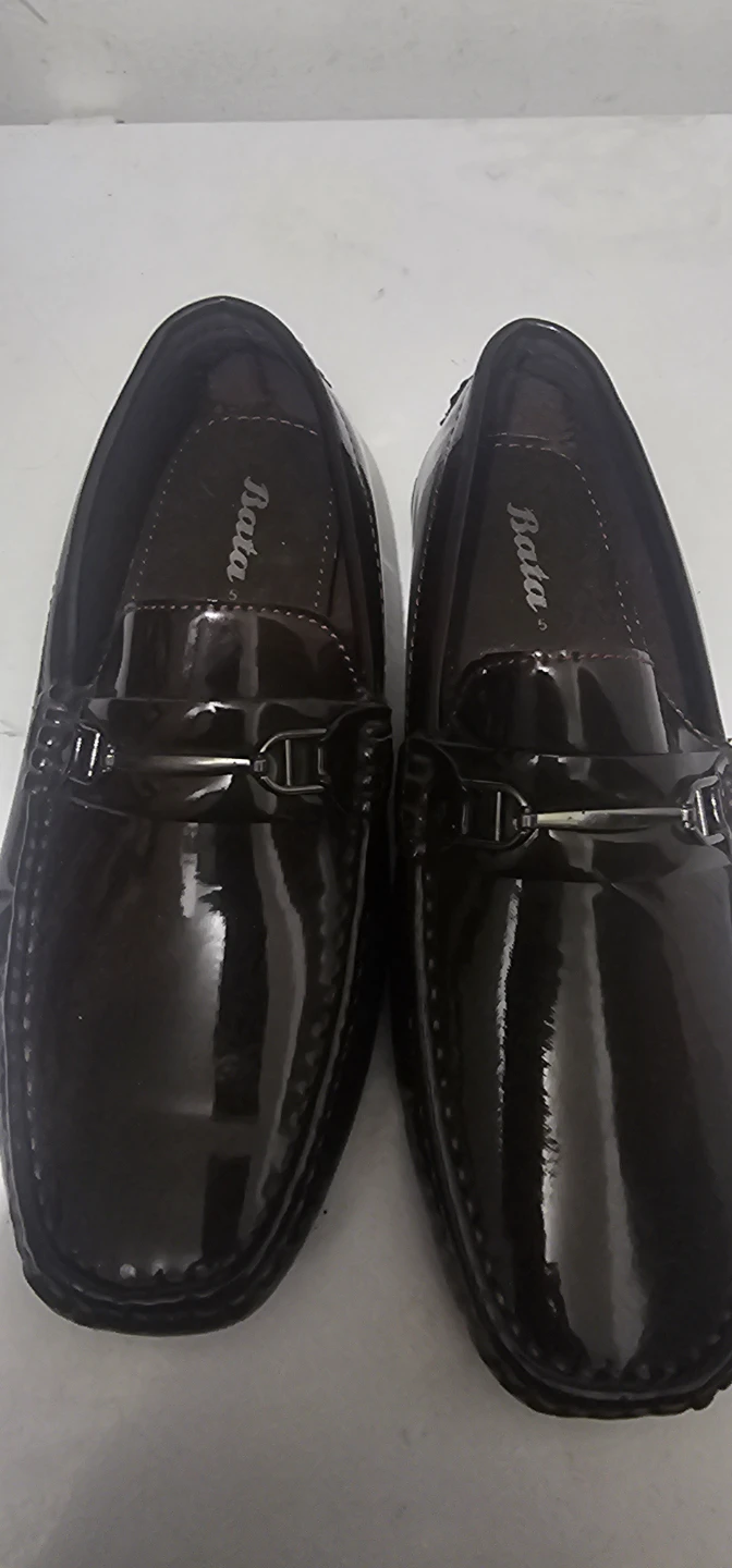 Bata Patent Loafers Dark Brown Size 5