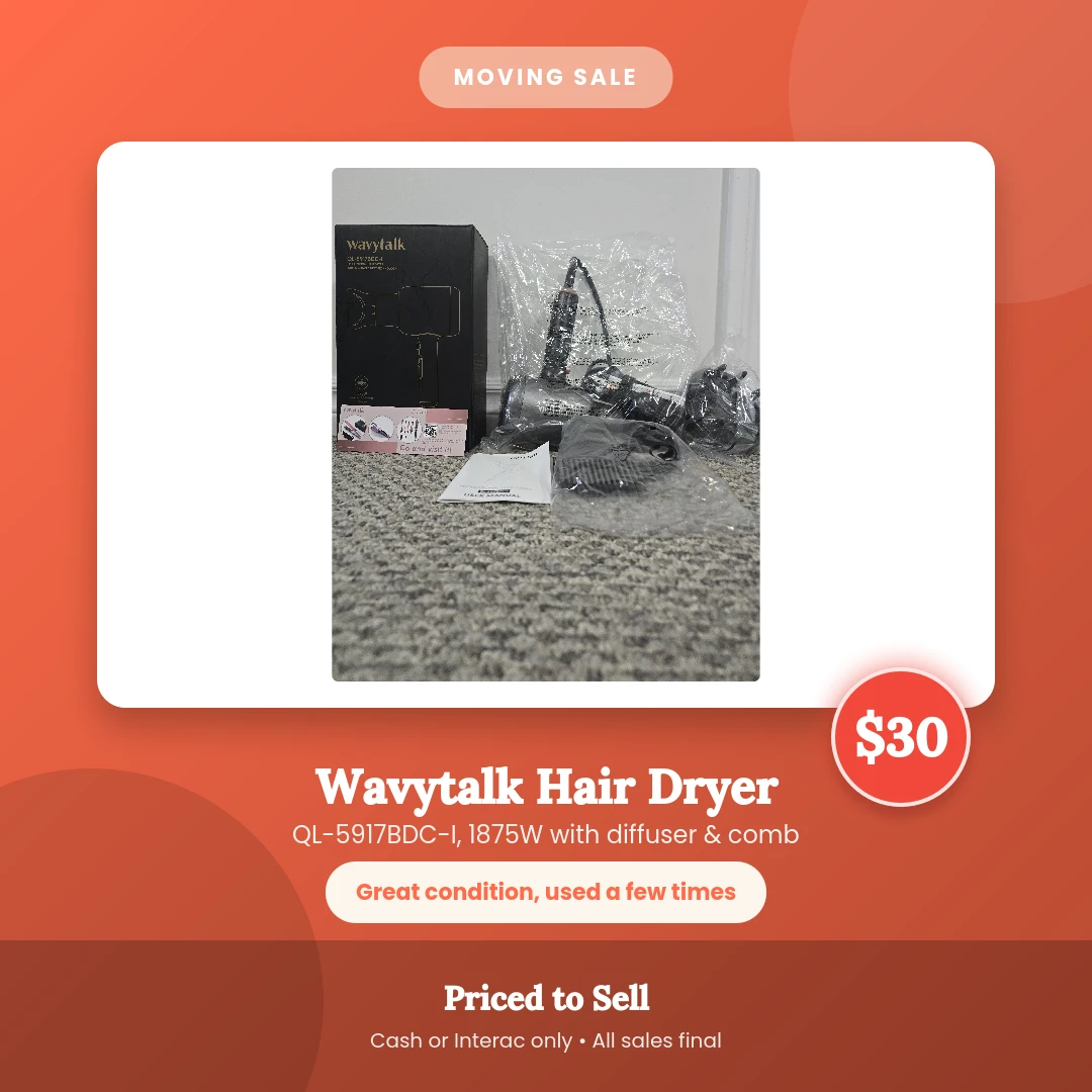 Wavytalk Professional Hair Dryer QL-5917BDC-I