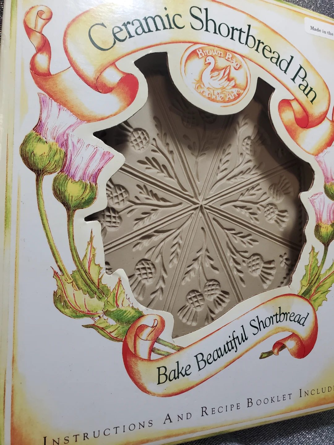 Brown Bag Cookie Art Ceramic Shortbread Pan - photo 3