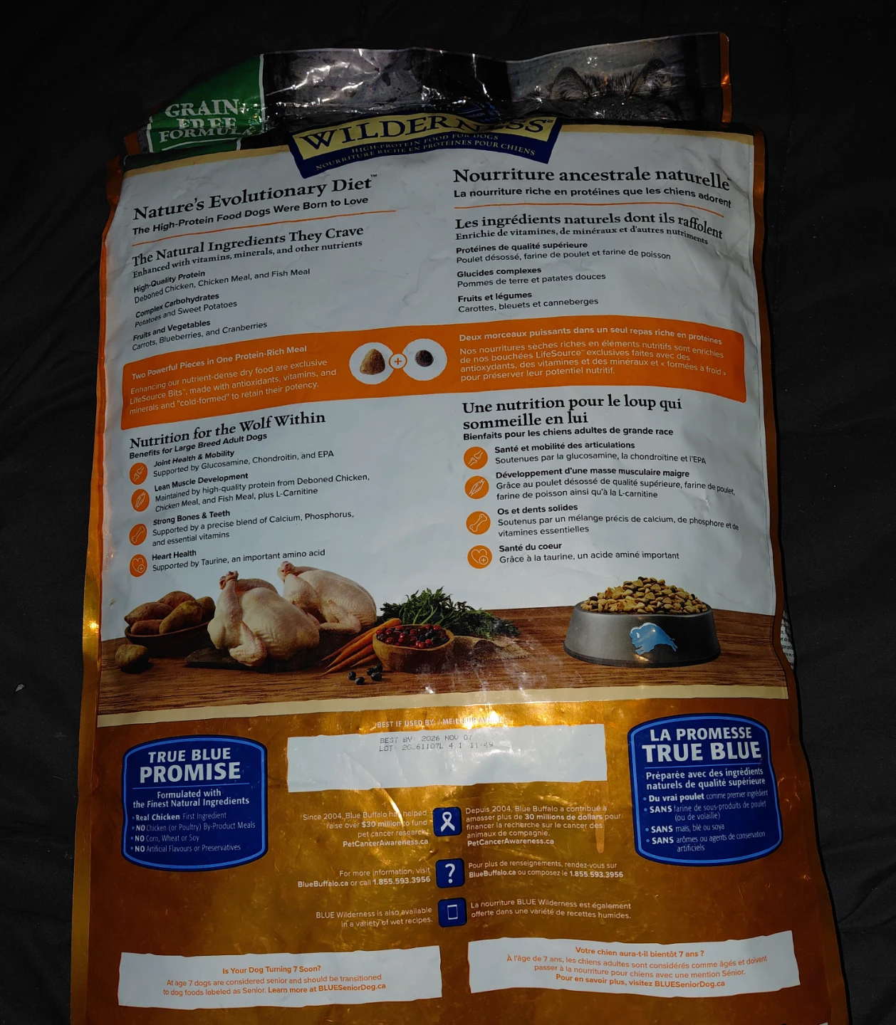 Blue Buffalo Wilderness, Adult Large Breed Dry Dog Food  24lb - photo 2