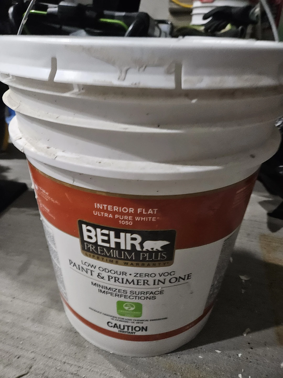 BEHR interior paint and primer. left over. Beige color.