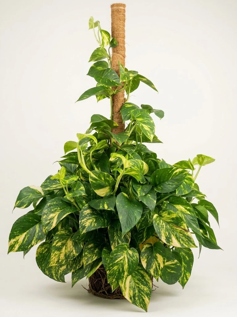 Golden Pothos Plant with Moss Pole
