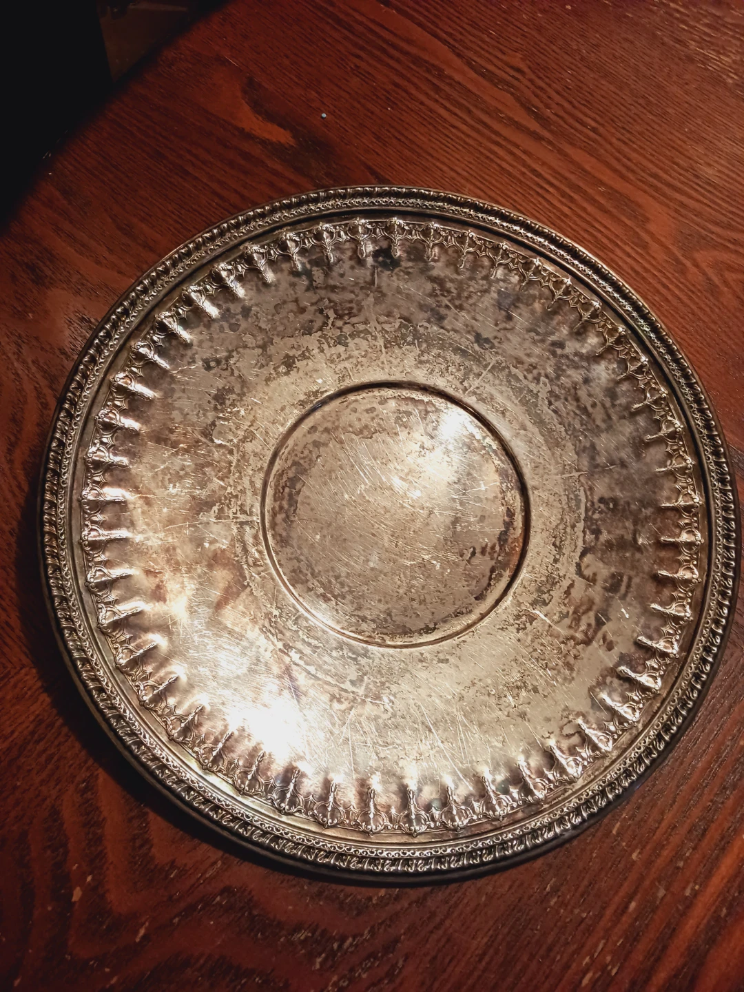 Antique Reed & Barton Ornate Silver-Plated Serving Tray - photo 2
