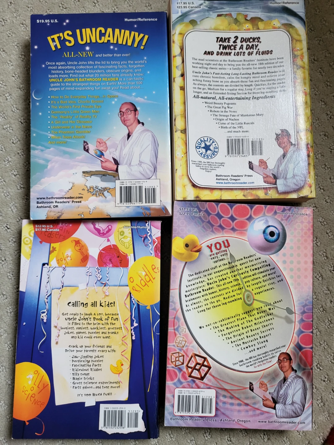 Set of 4 Uncle John's Bathroom Reader Books - photo 2