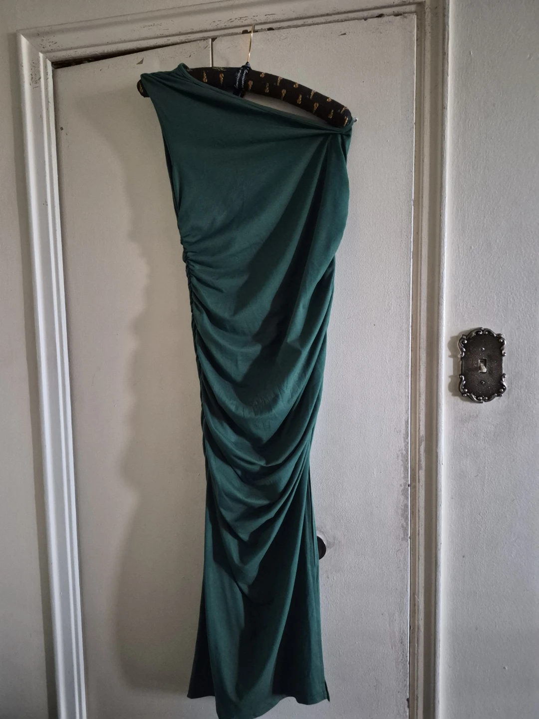 Emerald Green Ruched Maxi Dress - photo 2