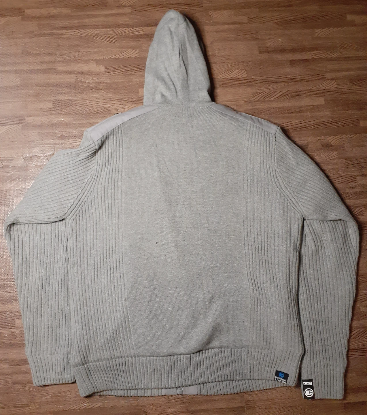Dissident Grey Zip-Up Hoodie - Size XL - photo 3