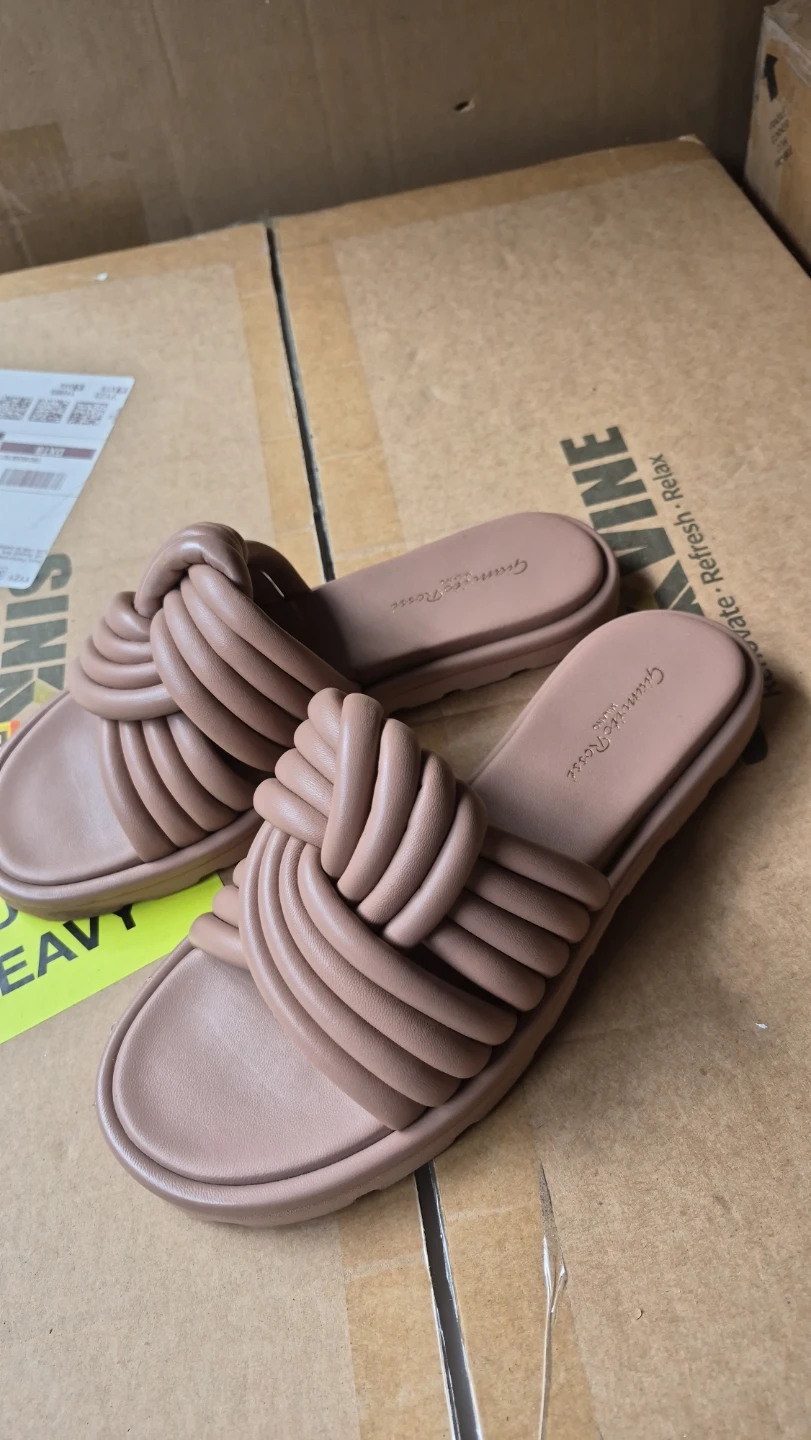 Gianvito Rossi leather slides 8.5 made in Italy