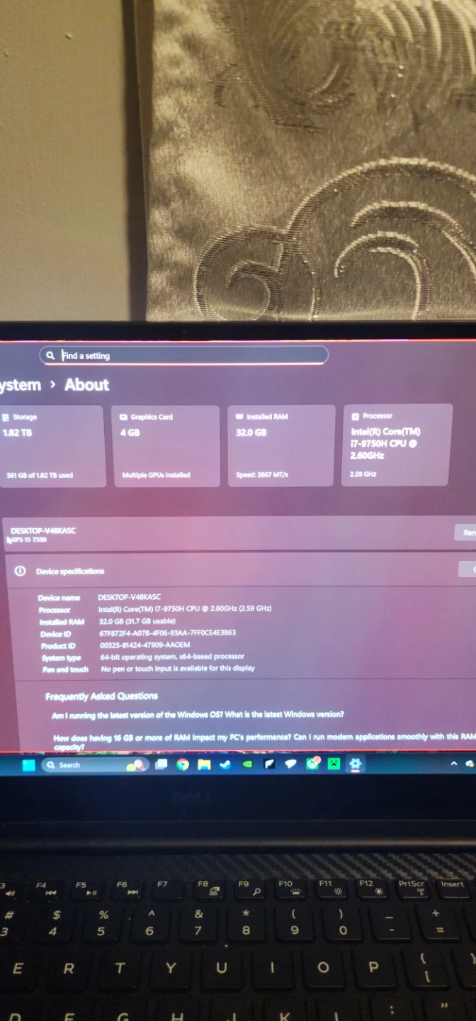 Dell xps 7590 oled 4k gaming laptop gtx 1650 - photo 3