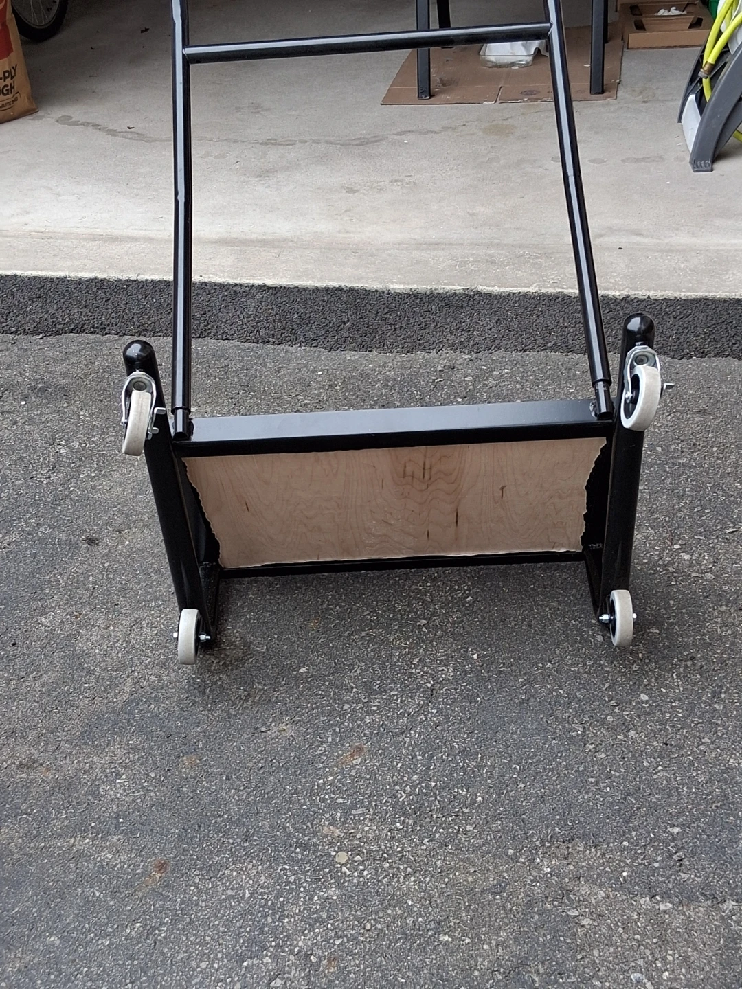 Black Metal Rolling Utility Dolly Cart - photo 3