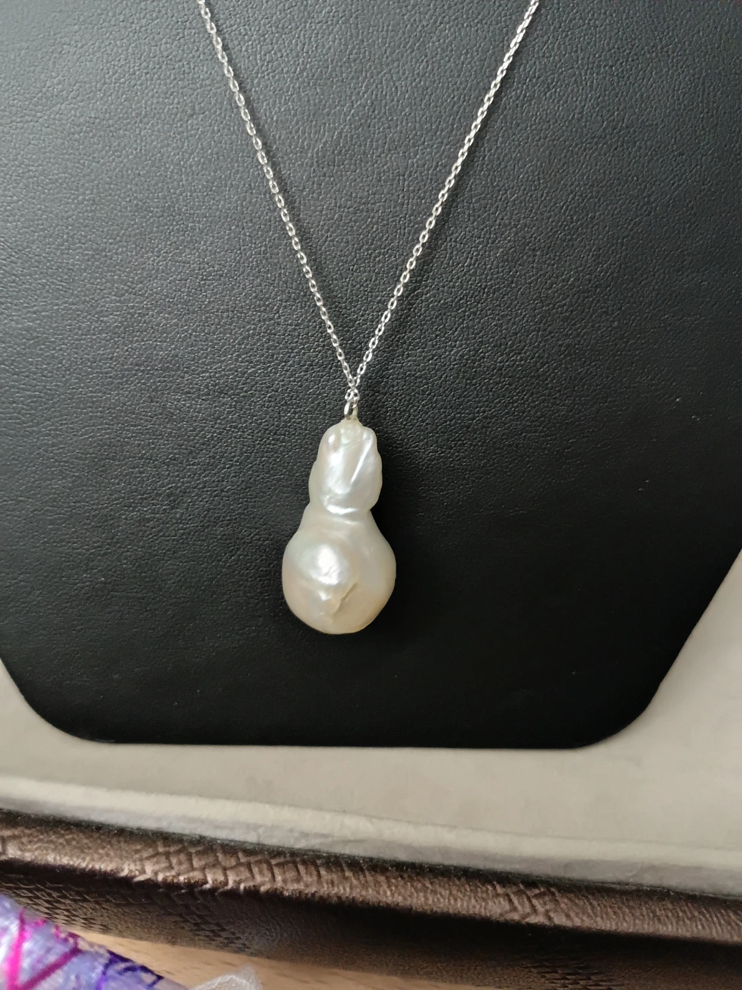 Sterling Silver Italy 925 Baroque Pearl Necklace