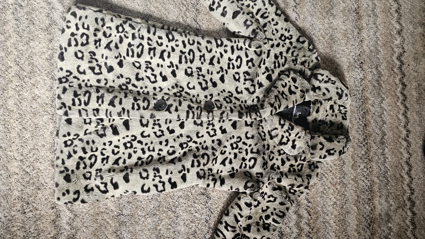 Blanc Noir Leopard Print Faux Fur Coat - photo 5