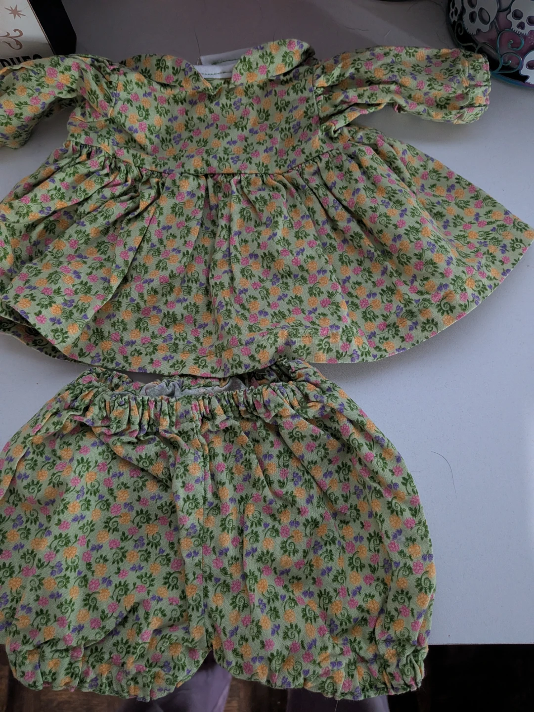 Vintage-Style Floral Top and Bloomer Set - photo 2