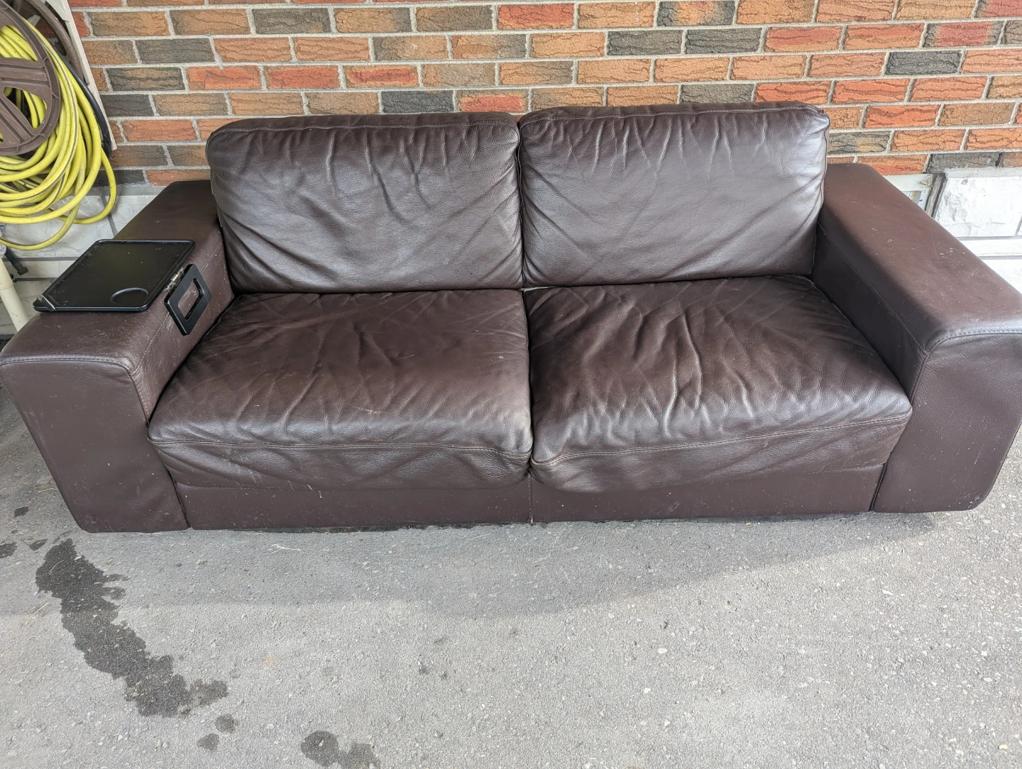 Leather couch large 2 seater Kivik