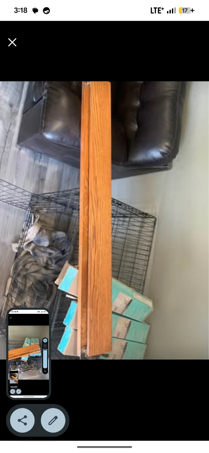 Solid Oak Bed Frame and Two Nightstands - photo 4