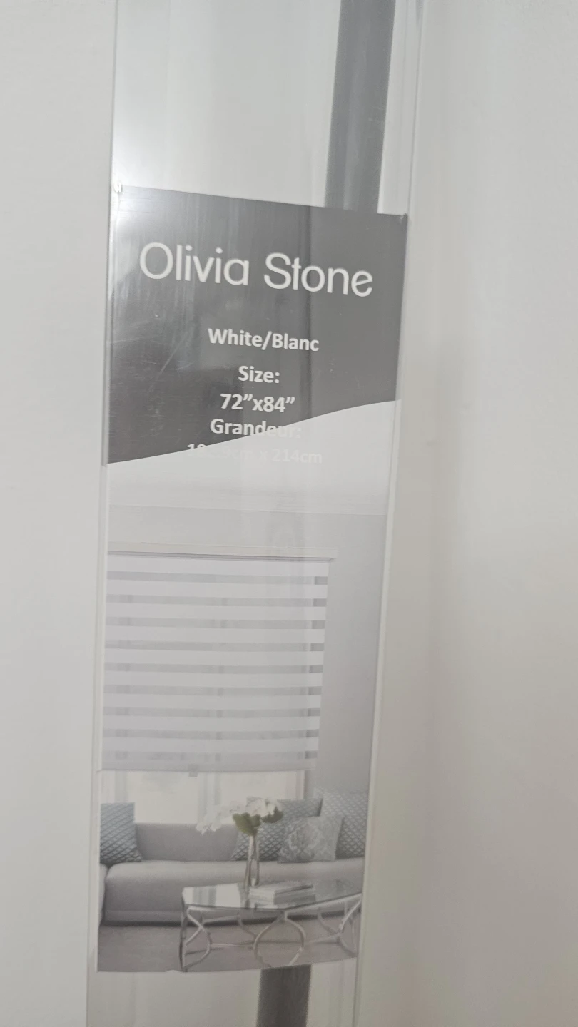 Olivia Stone White Roller Blind