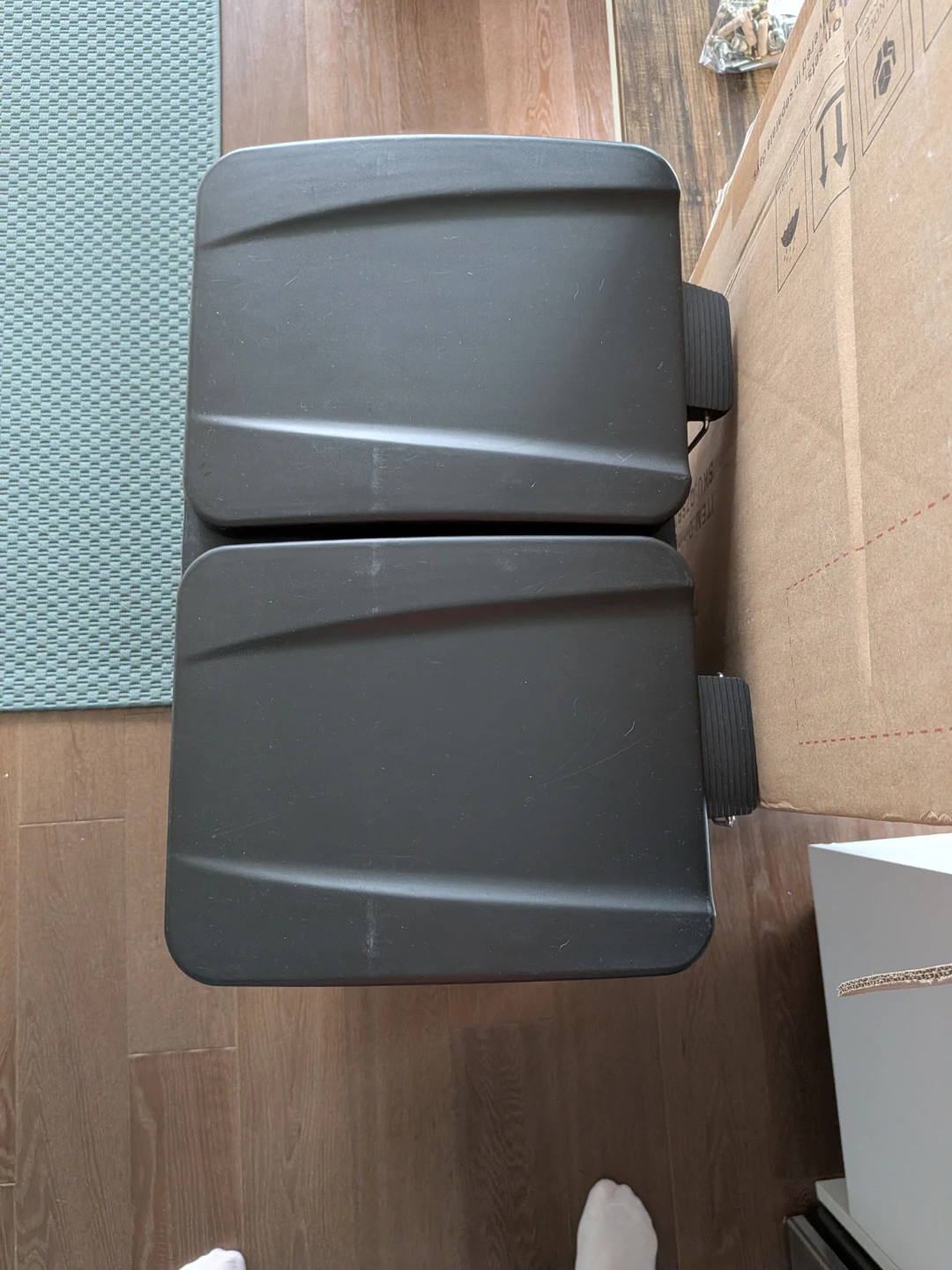 Dual Compartment Stainless Steel Recycling Bin - photo 3