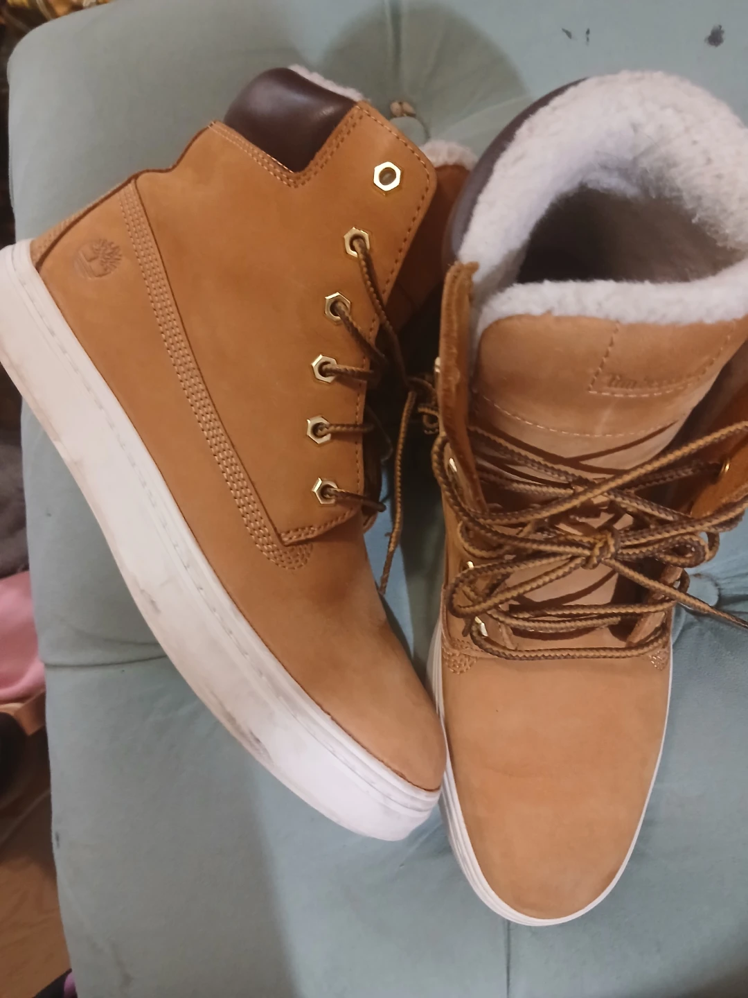Timberland Womens Fur-Lined Boots Size 8.5