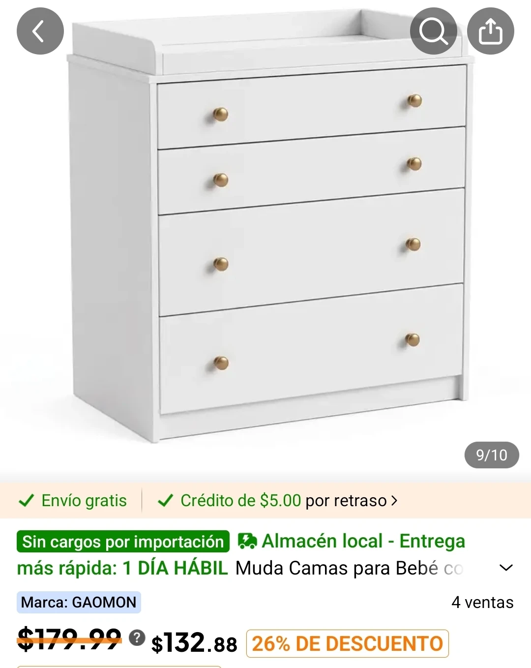 GAOMON Baby Changing Dresser