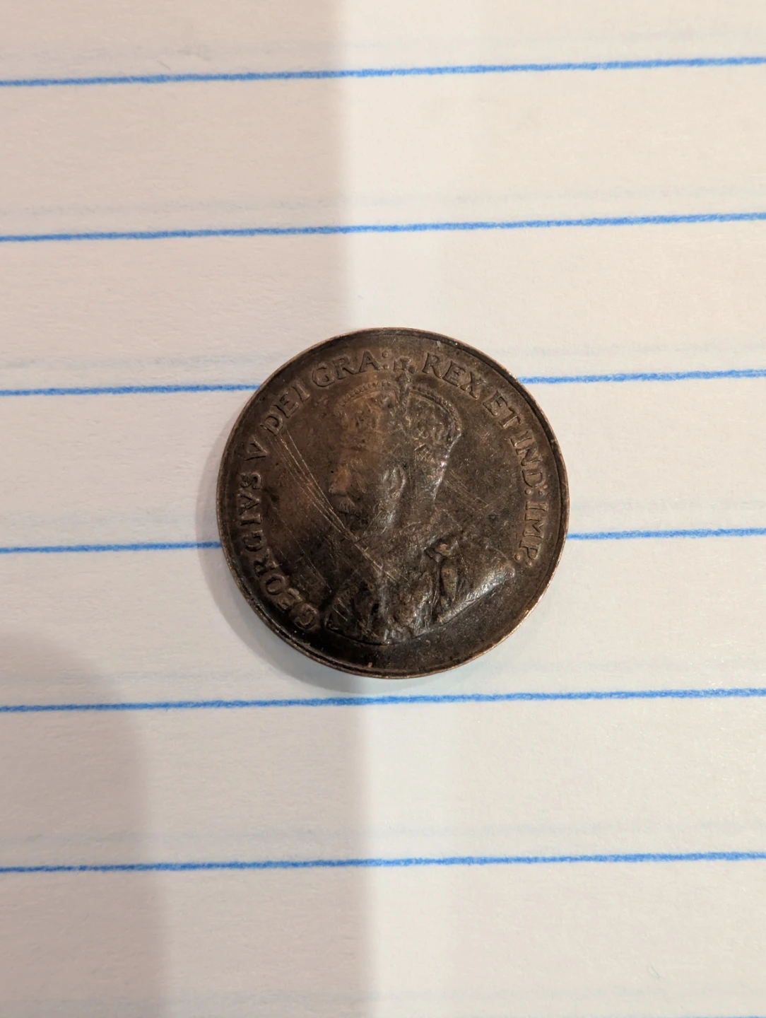 1933 Canadian One Cent Coin - photo 4
