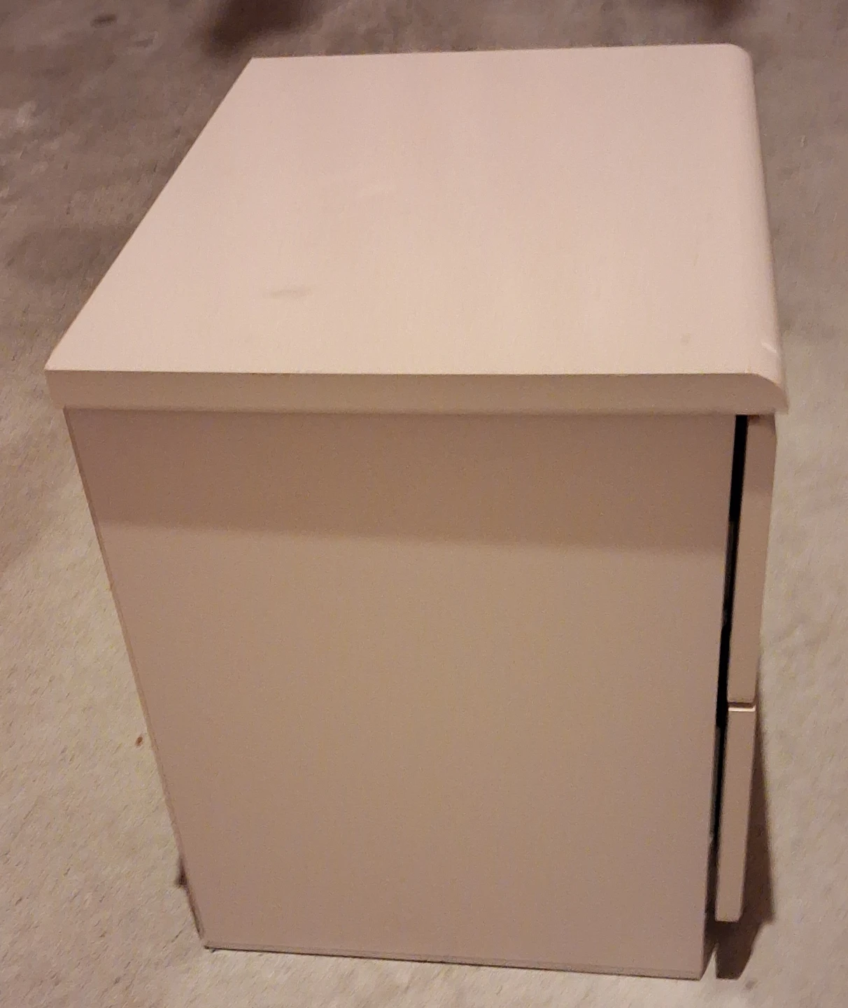 Beige 2-Drawer Bedside Table - photo 2
