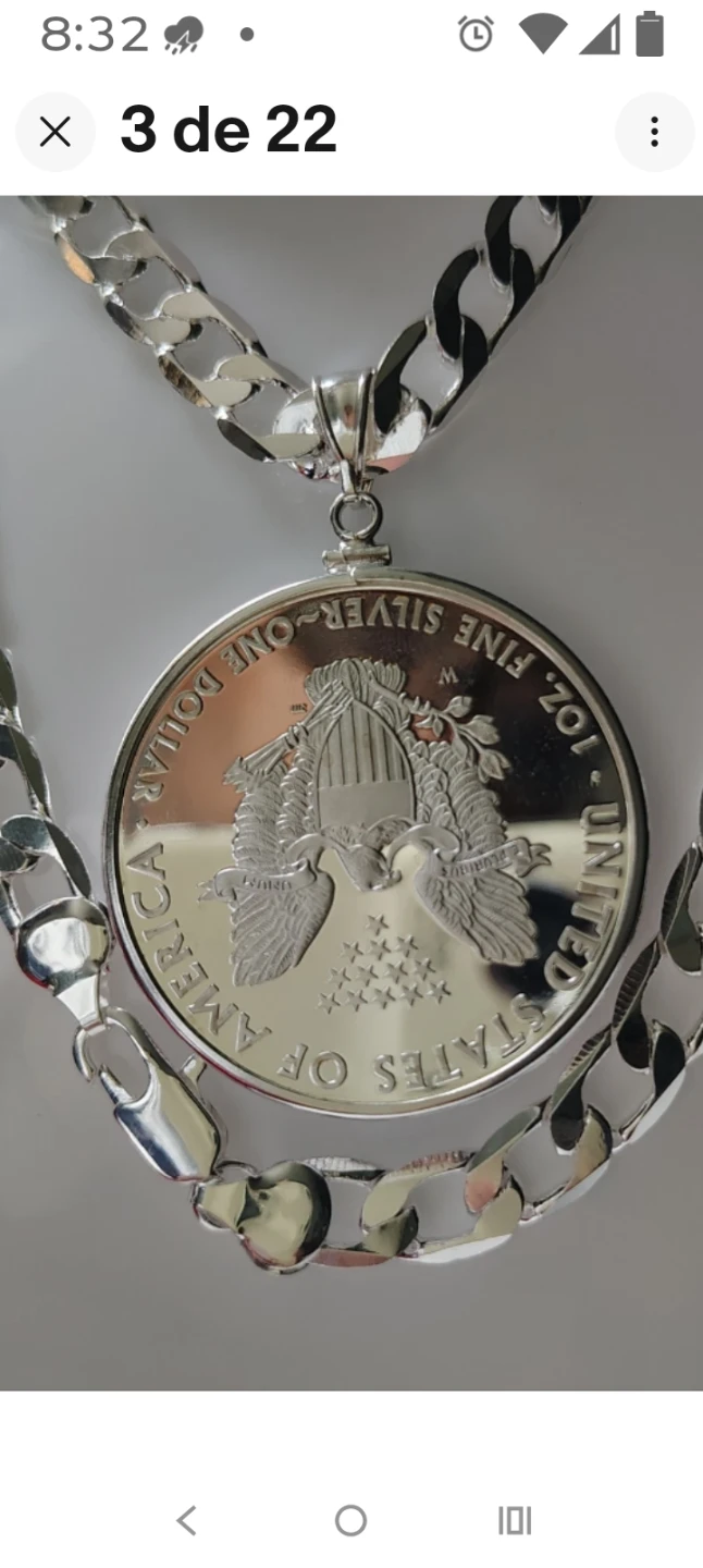 2010 American Silver Eagle Coin Pendant Necklace - photo 2