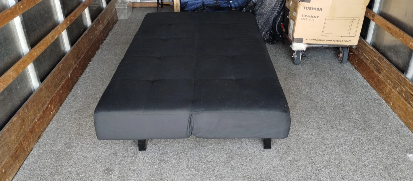 Black Tufted Futon Sofa Bed