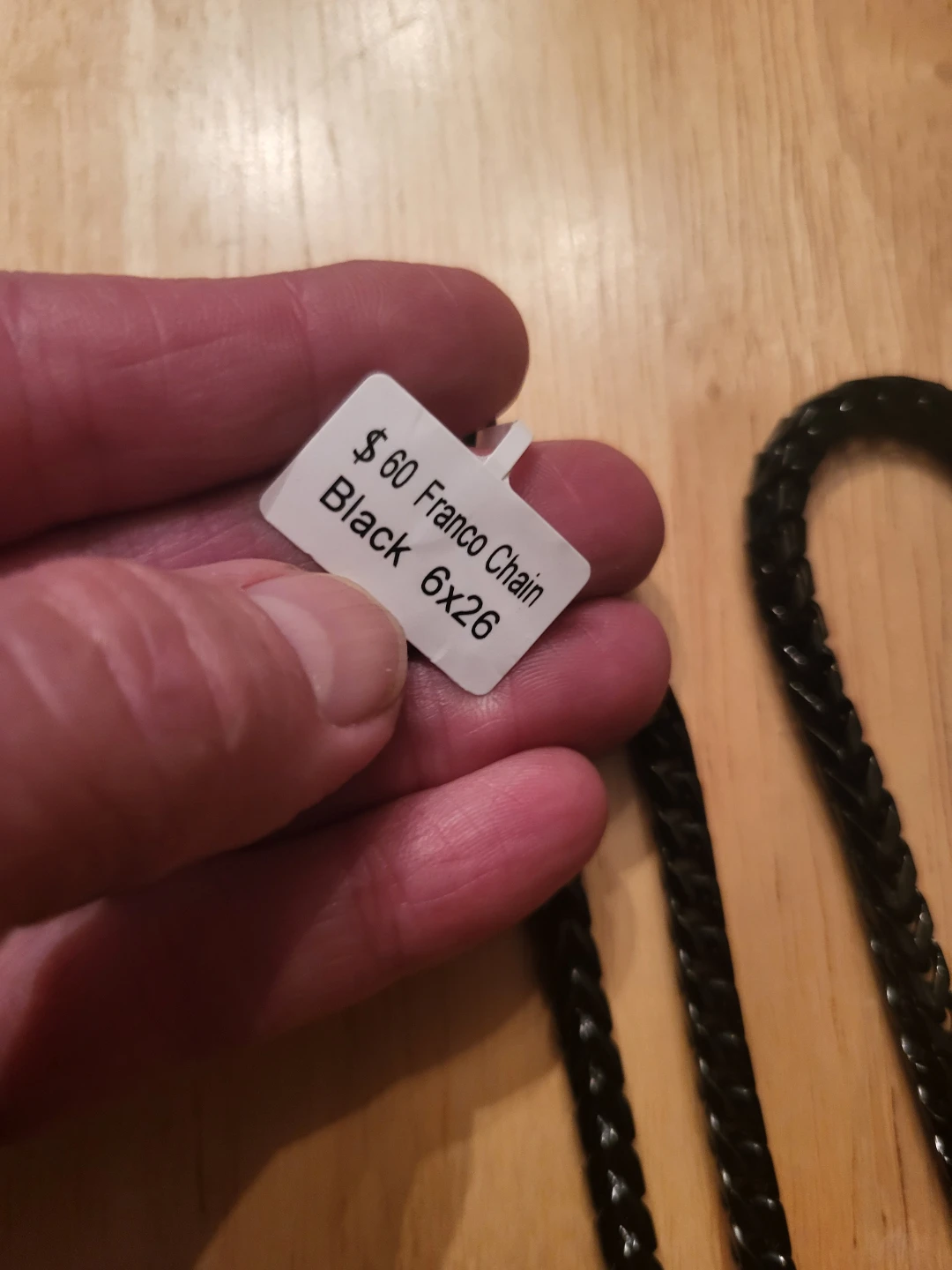 Black Franco Chain Necklace - photo 3