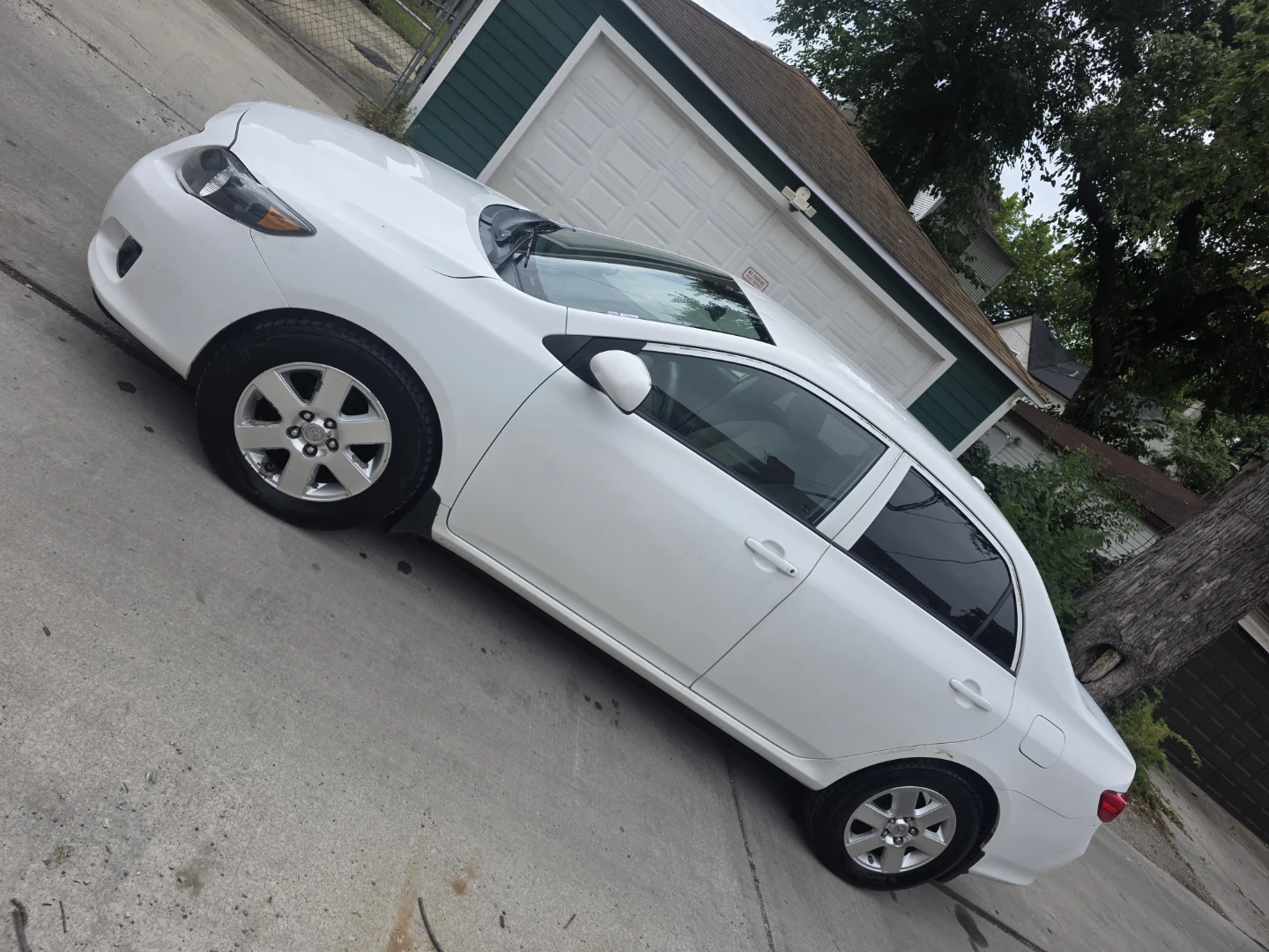 White Toyota Corolla