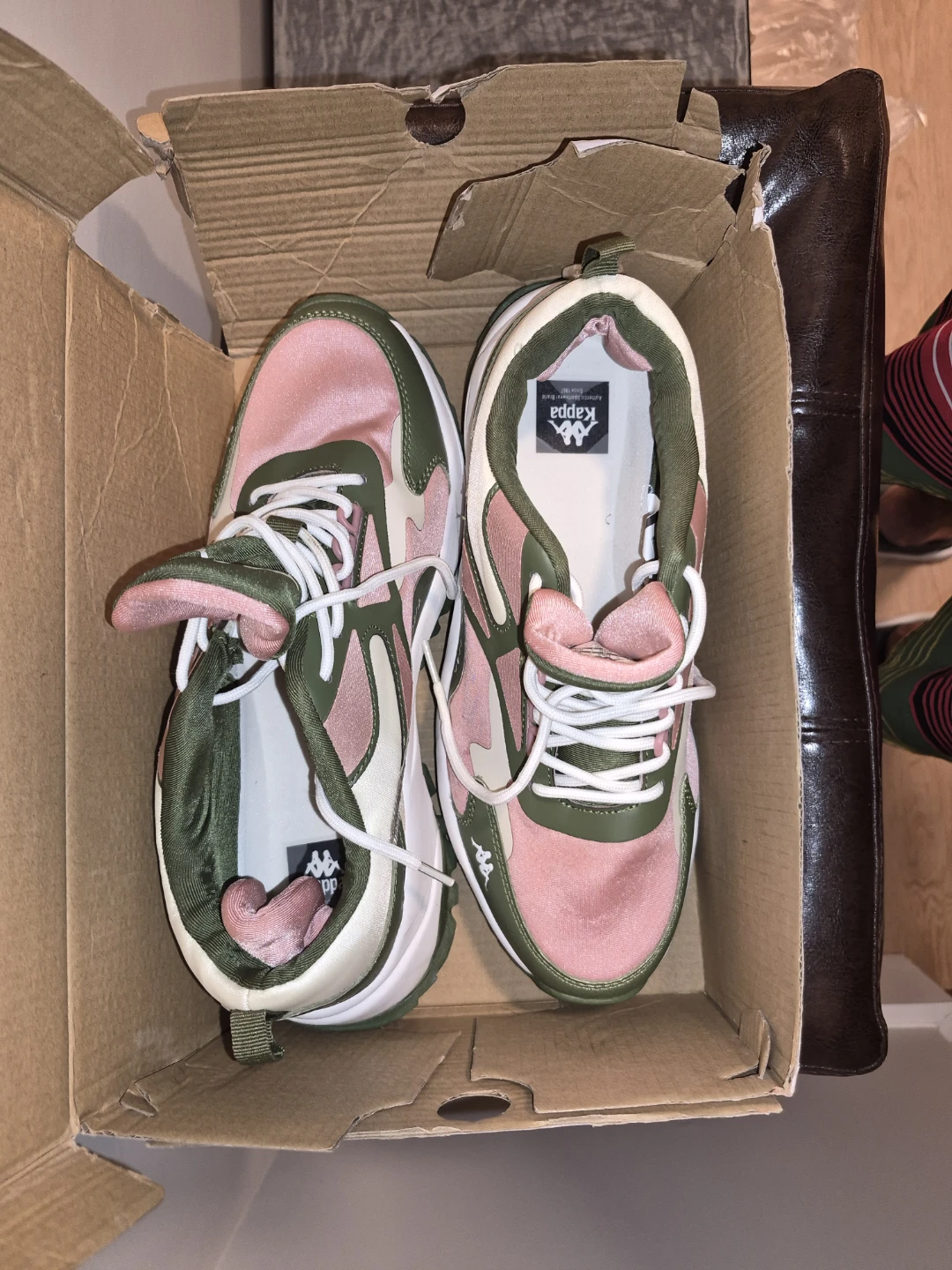 Kappa Sneakers in Pink and Olive - photo 3