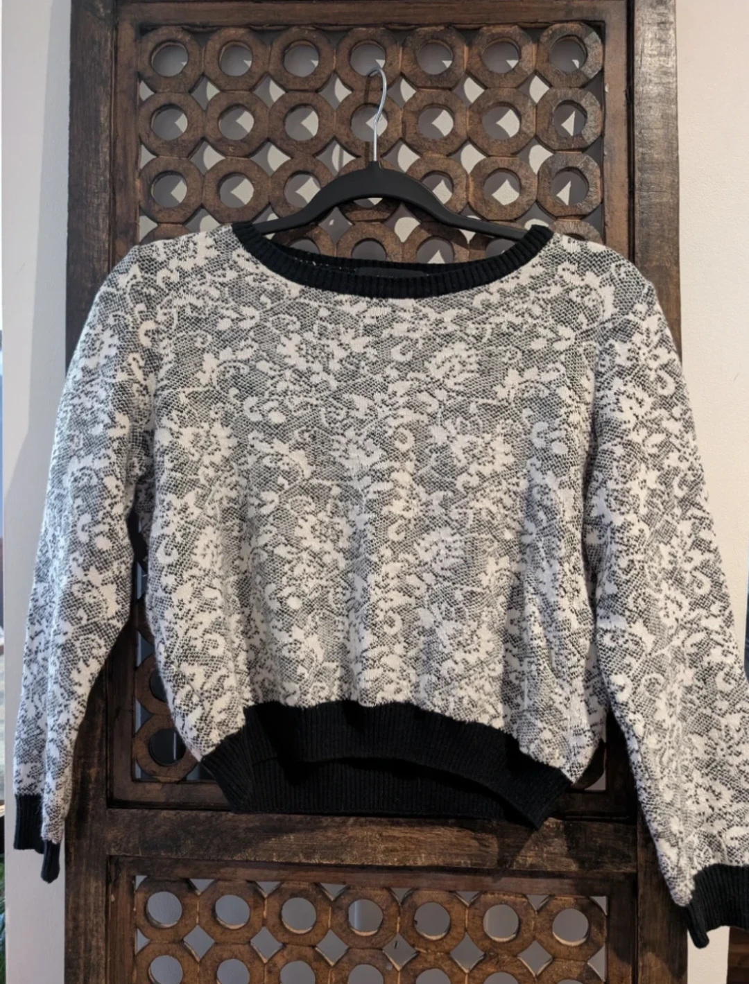 Black & White Patterned Sweater