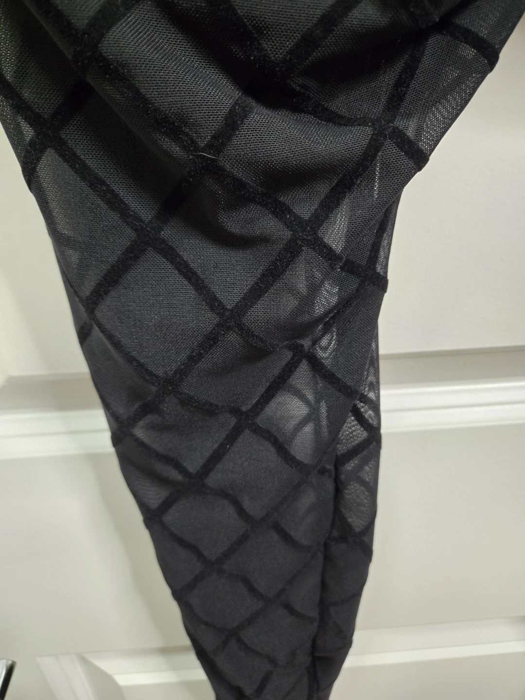 Torrid Black Patterned Mesh Leggings - photo 2