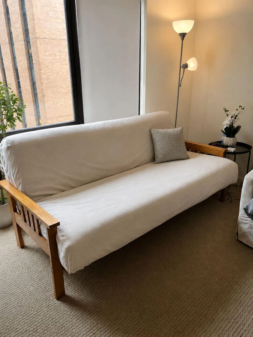 Full-Size Solid Wood Futon + 10" Mattress