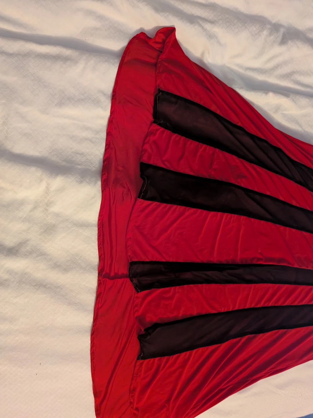 Khloe Inc Red Mesh Panel Maxi Skirt - photo 2