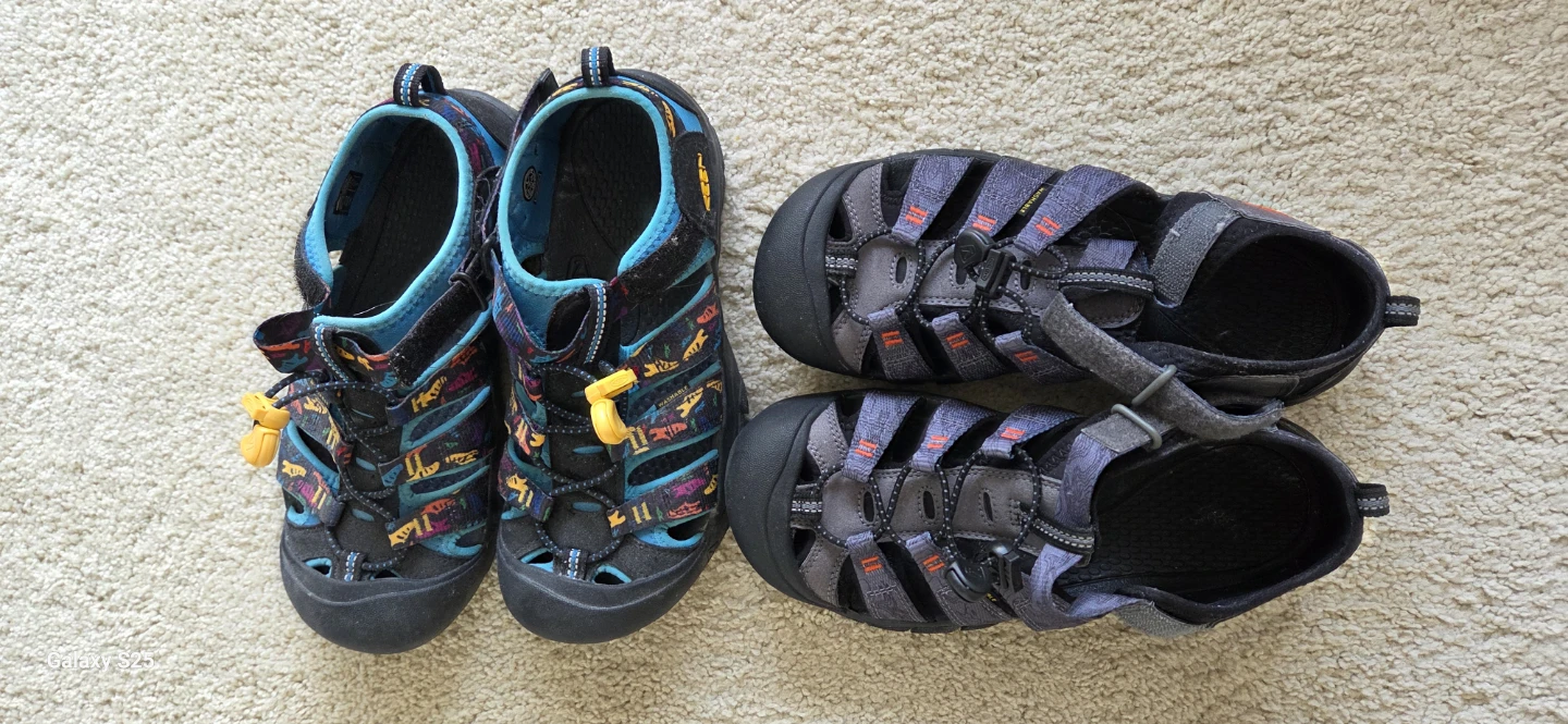 Two pairs of KEEN sandals