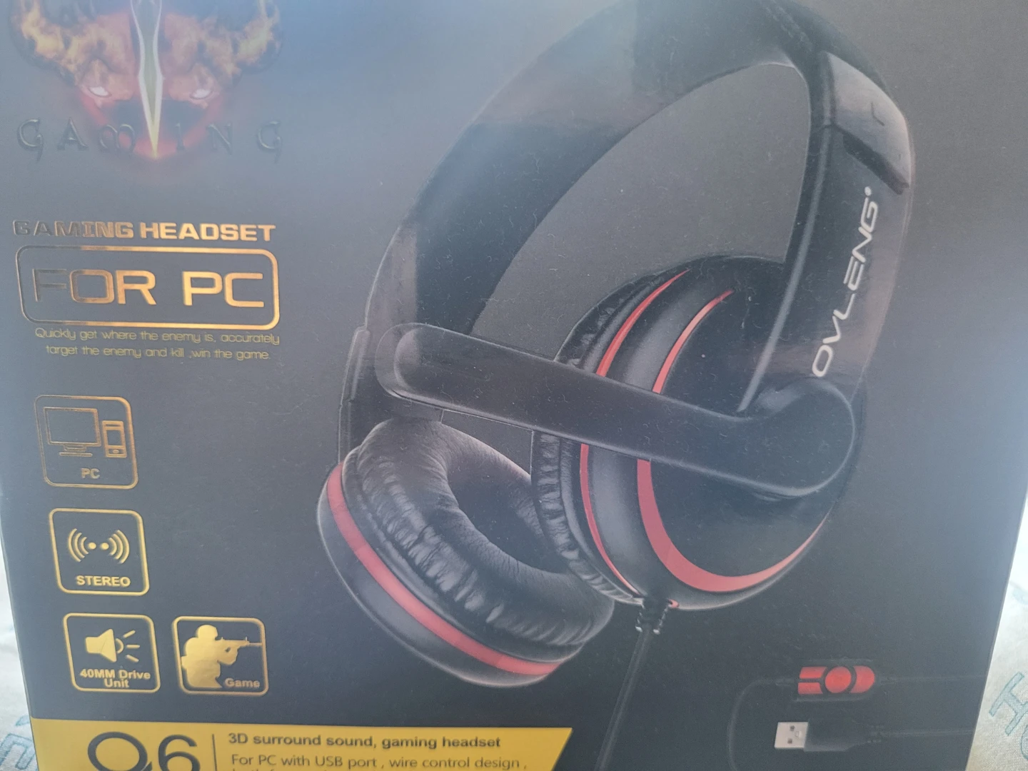 OVLENG Q6 Gaming Headset for PC ps5 Xbox