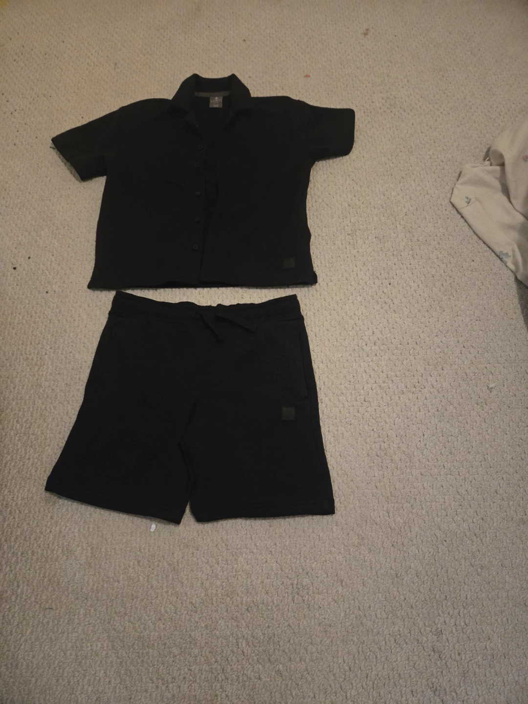 Saints Black Shirt and Shorts Set