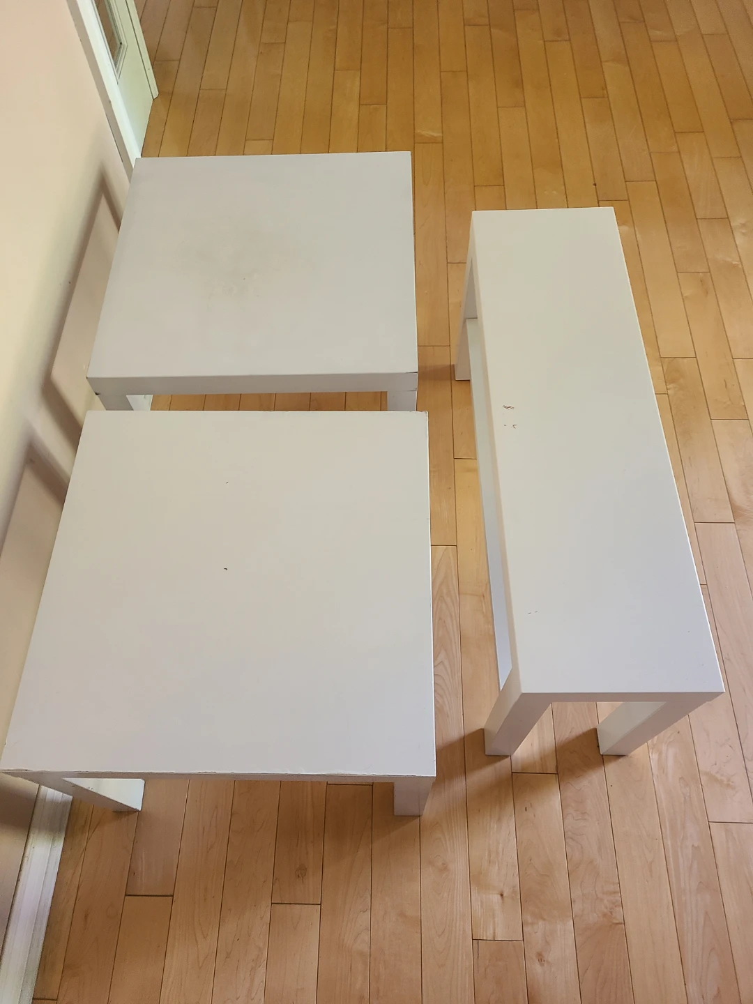 IKEA LACK Side Tables and TV Bench Set - photo 3