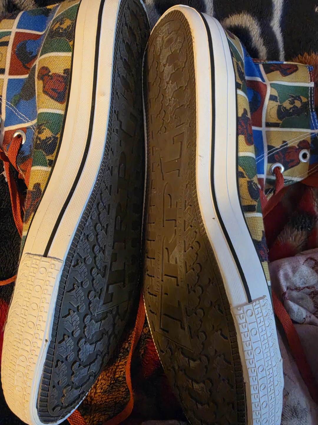 TRPL Hip Hop Wharhol Print Tupac Canvas Sneakers Mens Size 12