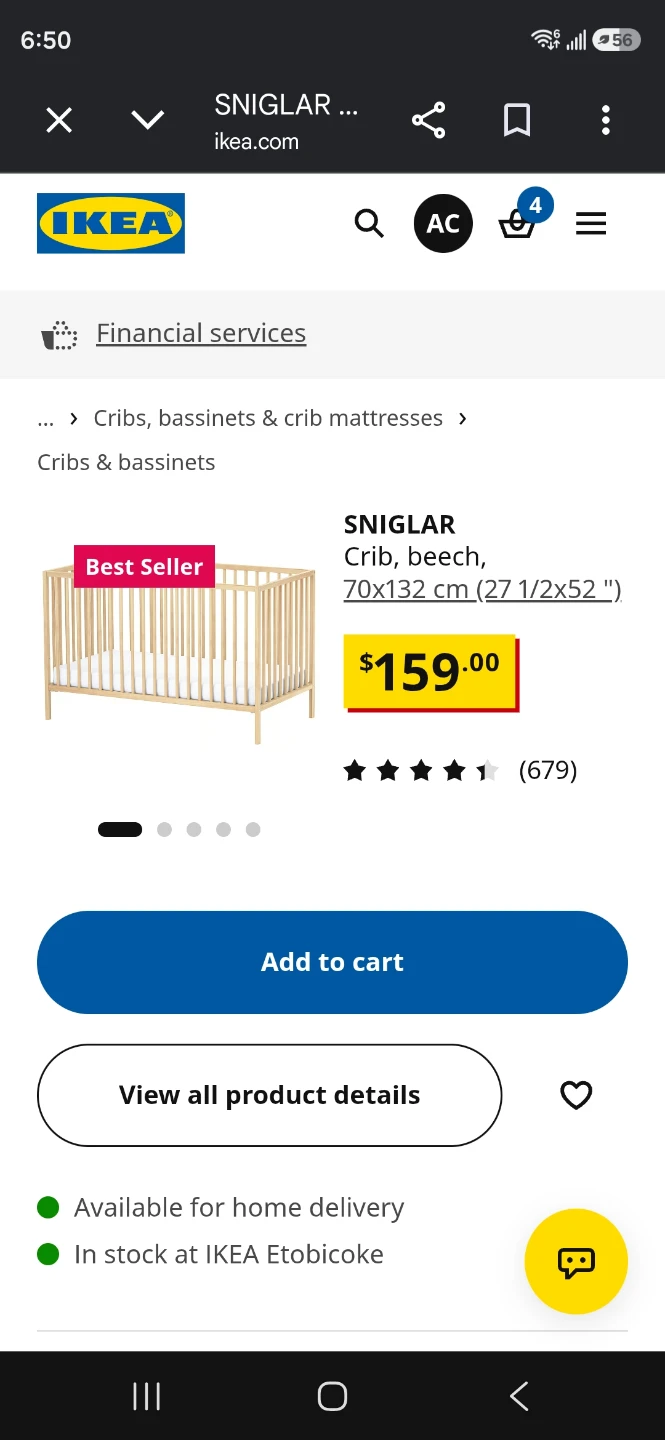 IKEA SNIGLAR Crib with SKÖNAST Mattress - photo 5