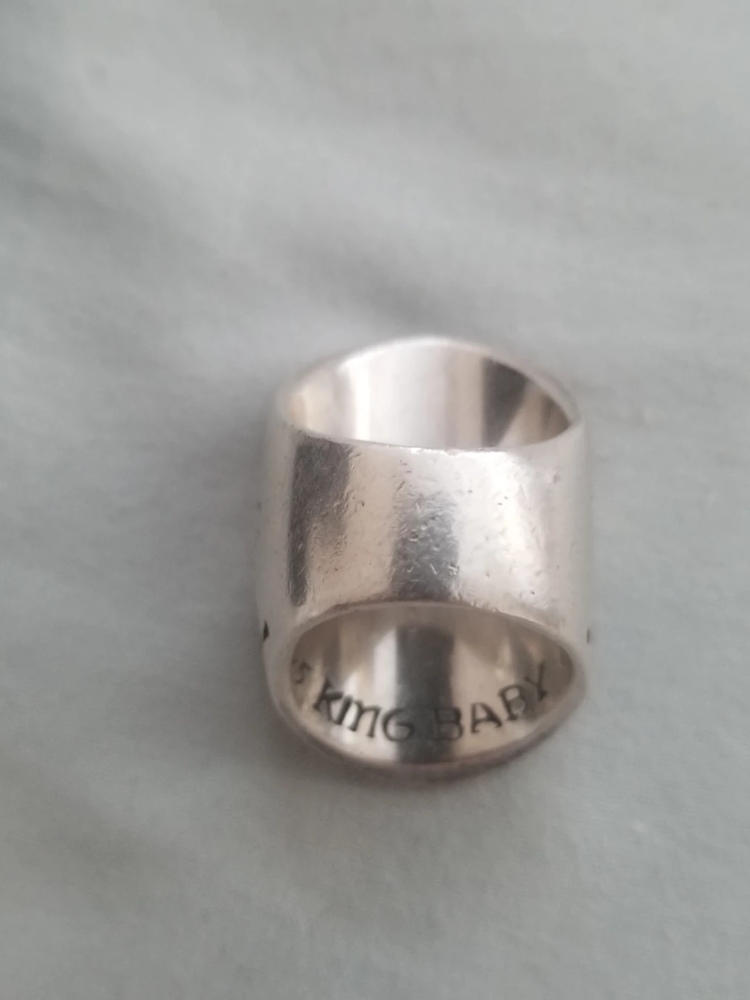 King Baby Sterling Silver Skull Ring - photo 3