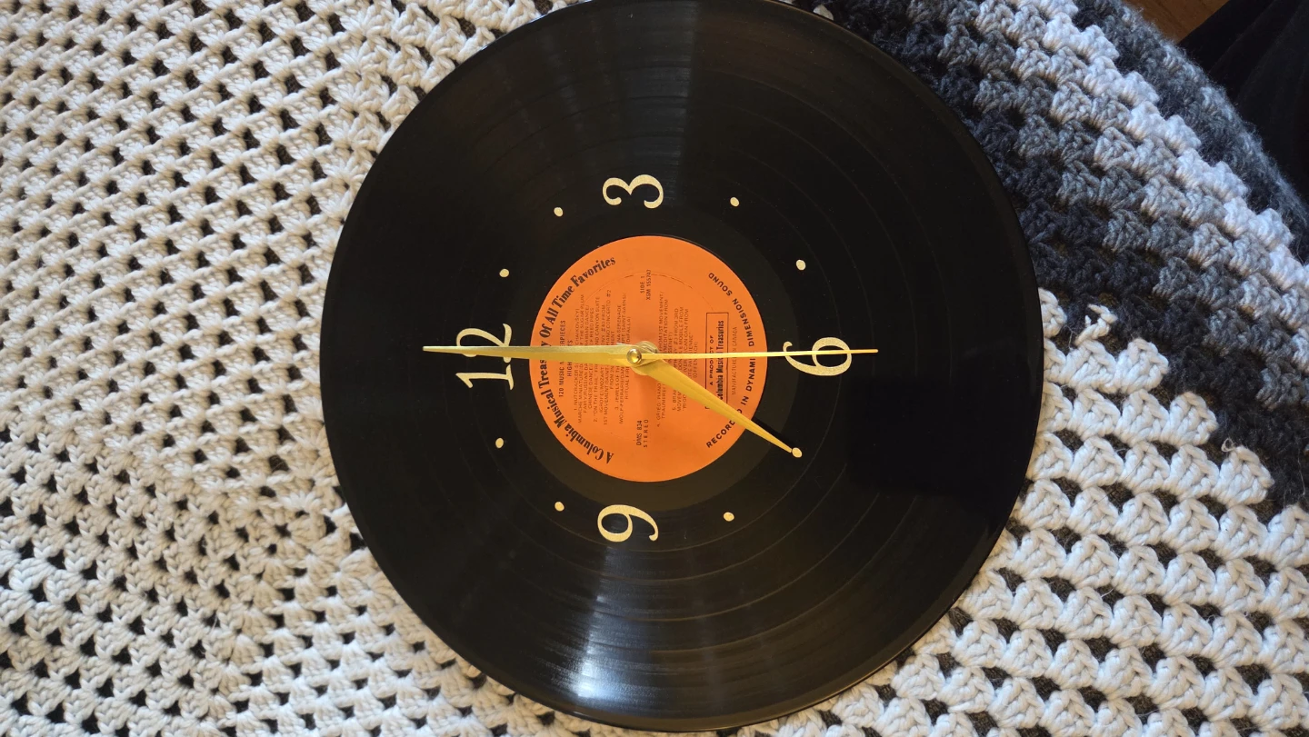 Authentic  and unique Vinyl Record Wall Clock - photo 4