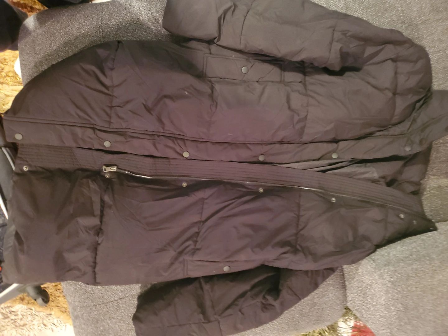 Aritzia Super Puff Long Black Coat