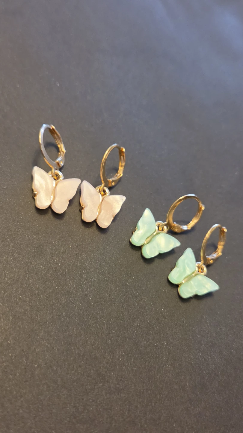 Two Pairs of Butterfly Earrings