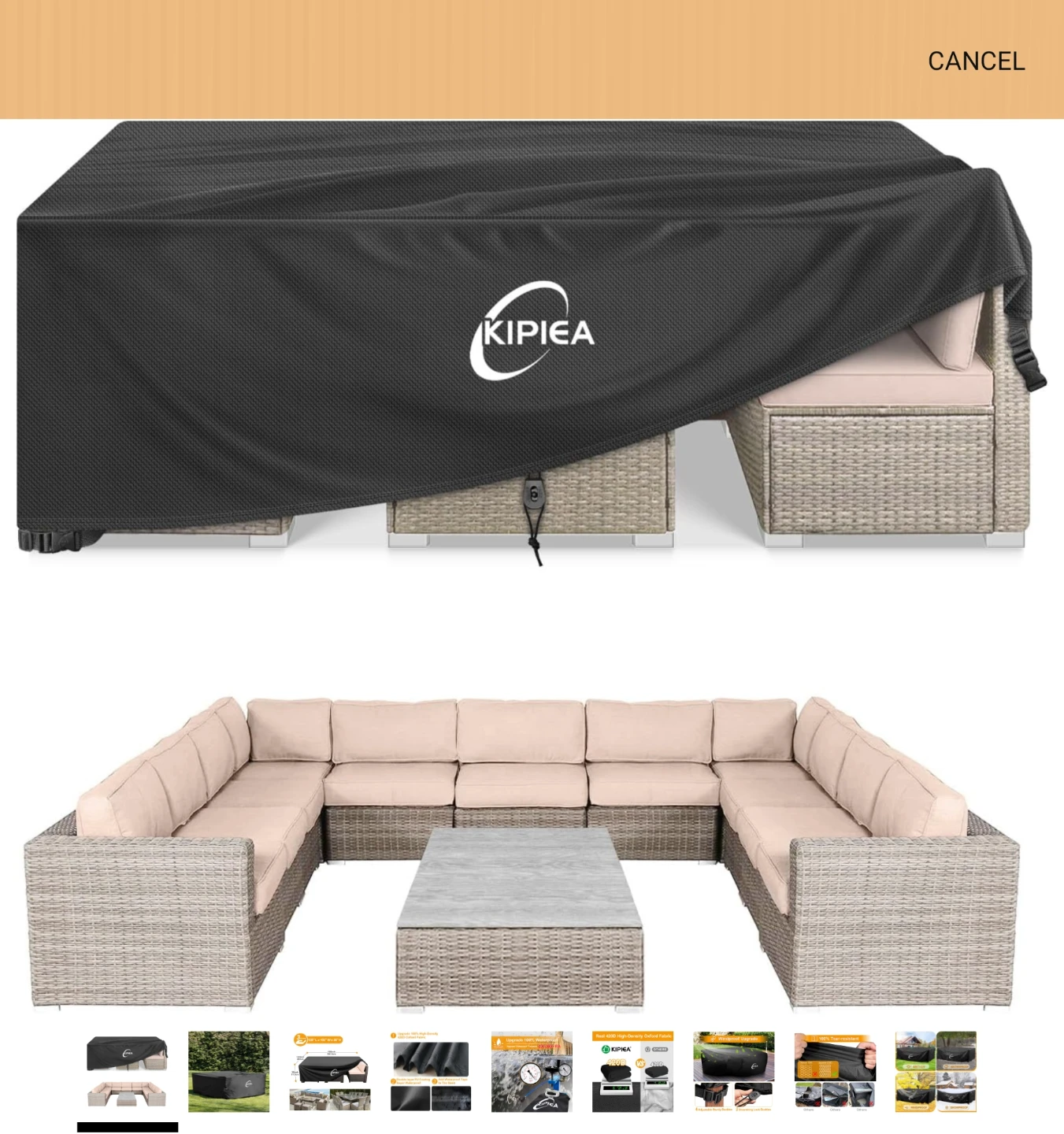 KIPIEA Outdoor Furniture Cover