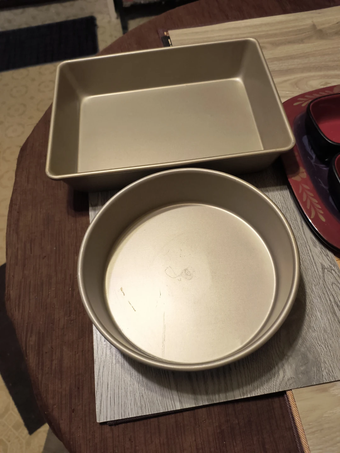 Gold Baking Pans - Round and Rectangular