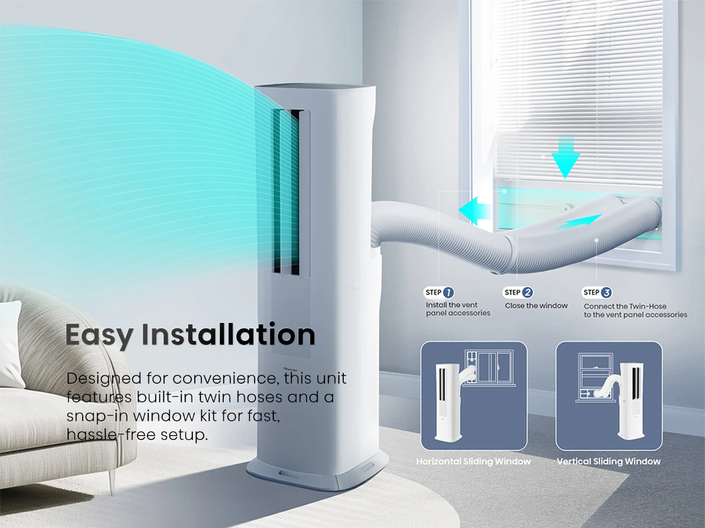 Hisense Heating/Cooling/Dehumidifying Portable Air Conditioner - photo 2
