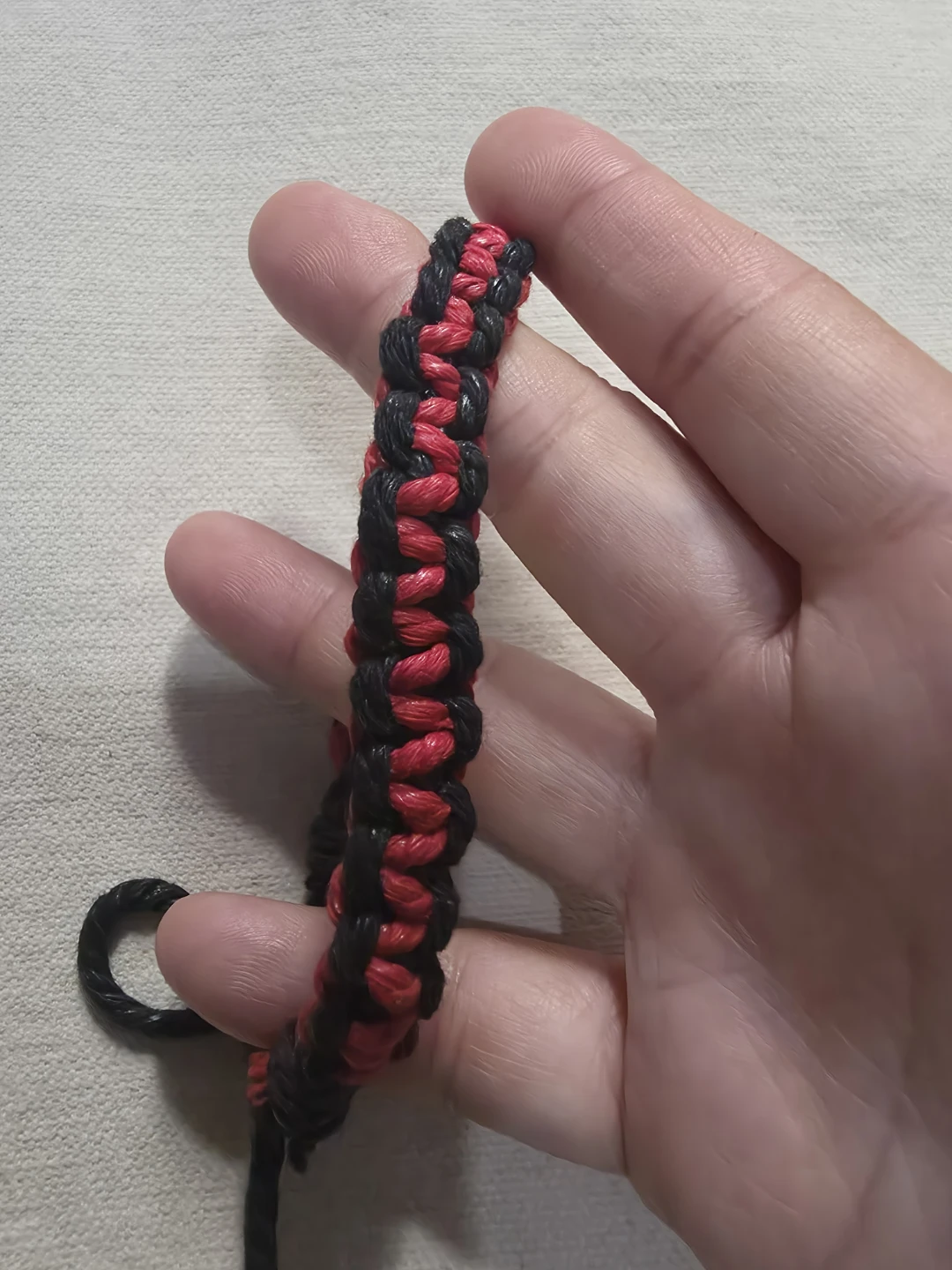 Braided Paracord Bracelet Red and Black 🏈
