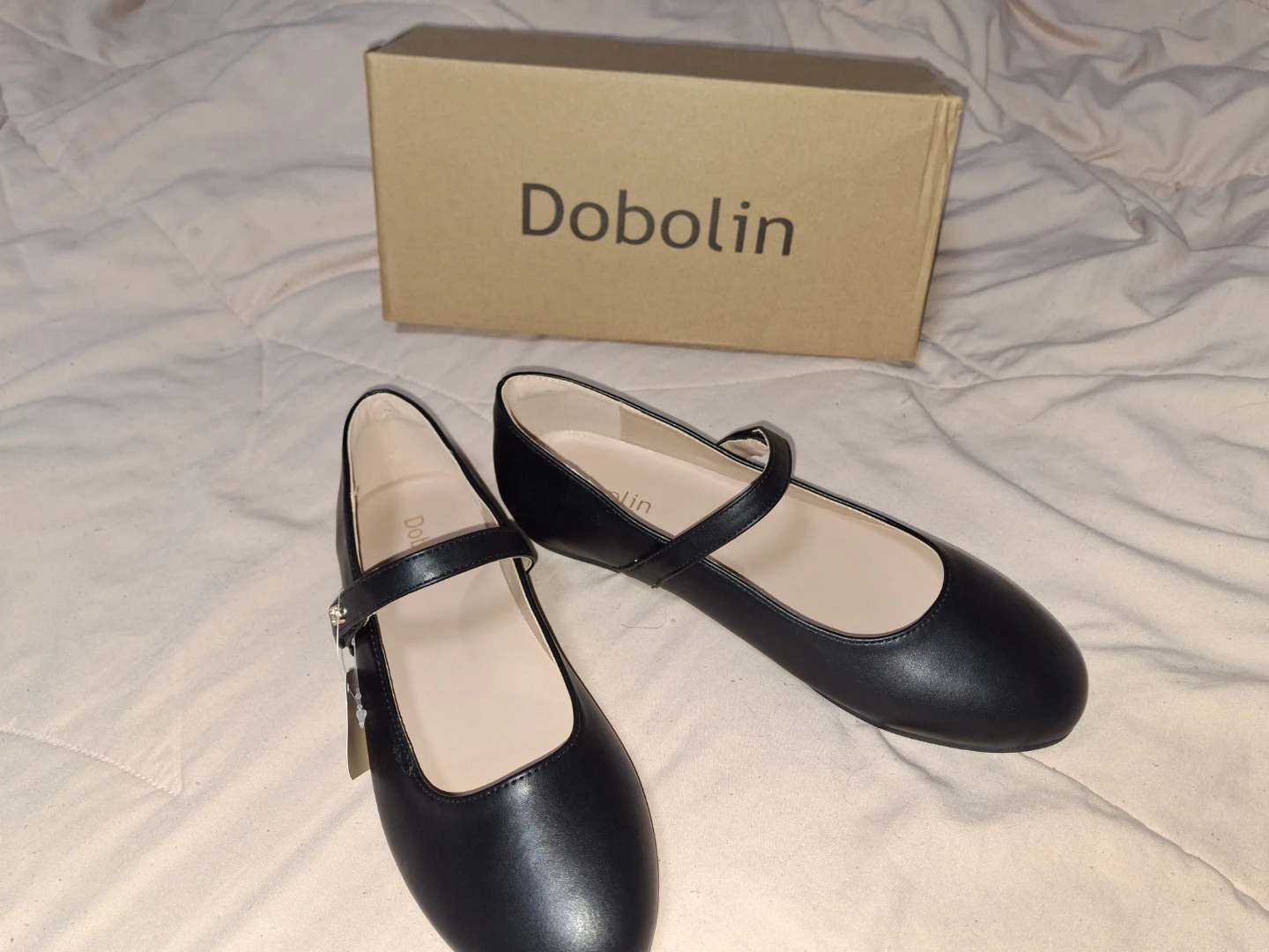 Dobolin Black Mary Jane Flats
